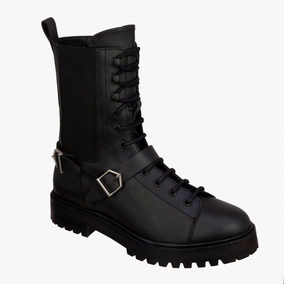 ZARA Real Leather Buckled Ankle Boots - Picture 5 of 8